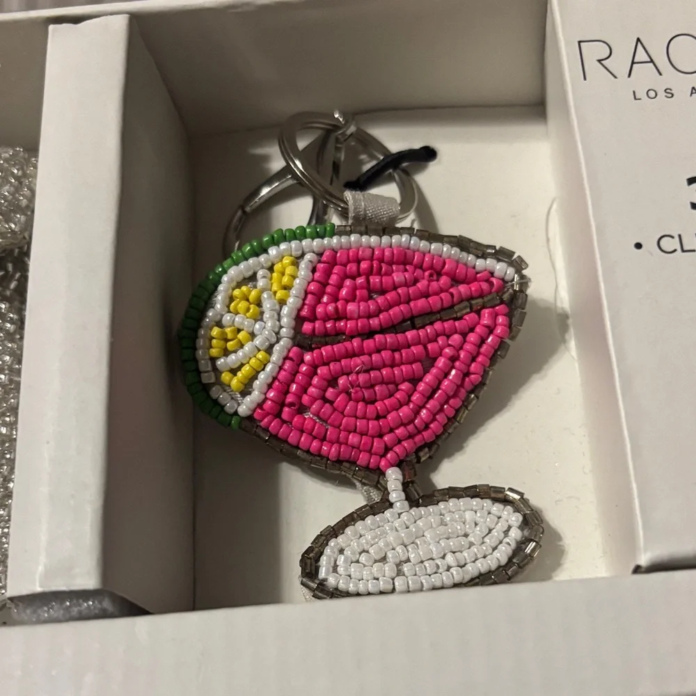 Summer‎ Colors Rachel Zoe Beaded Silver Clutch and Wristlet Set Pink Yellow
